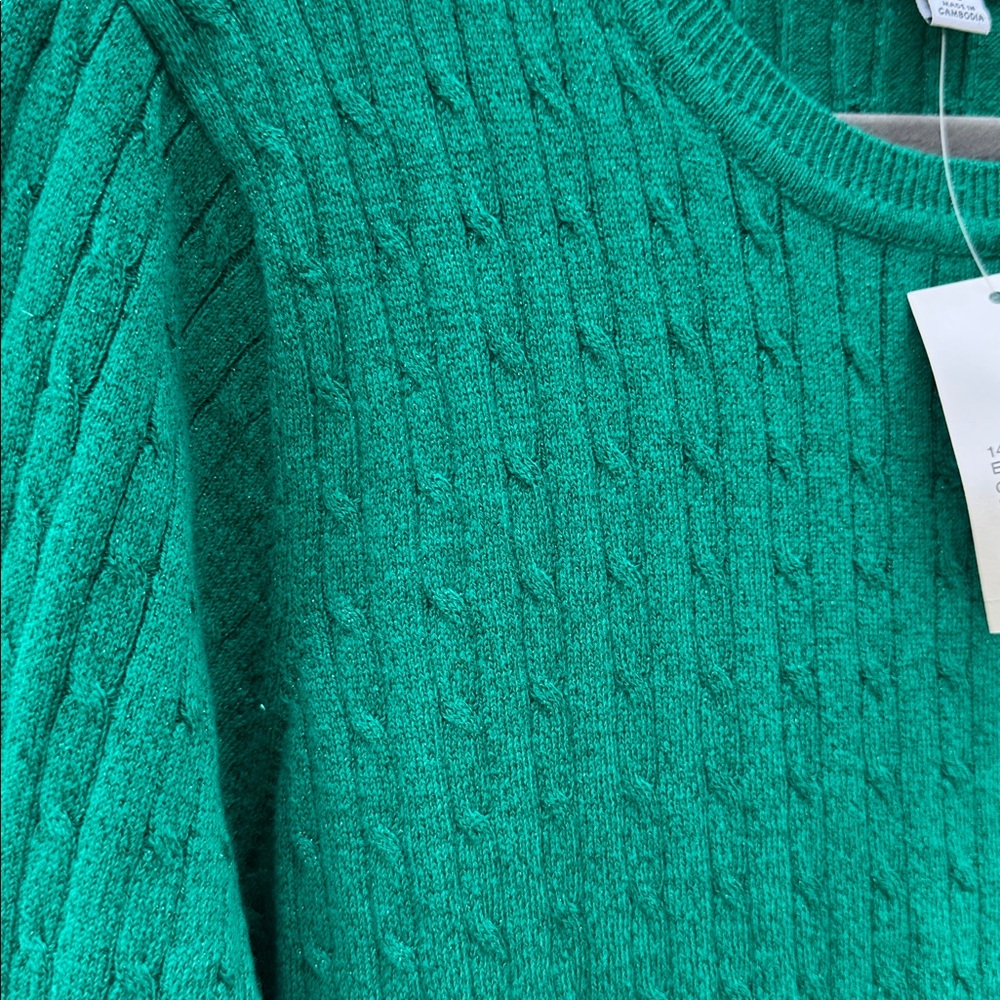 Kim Rogers Emerald Cable Knit Sweater - Picture 4 of 6